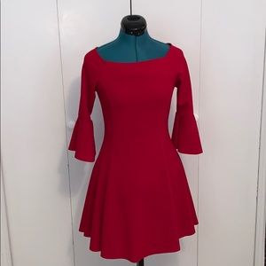 Red long sleeve dress